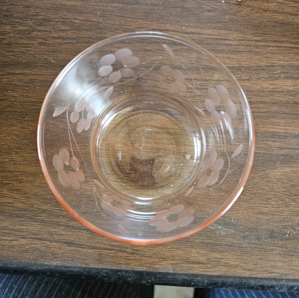 Elegant Floral Glass Bowl